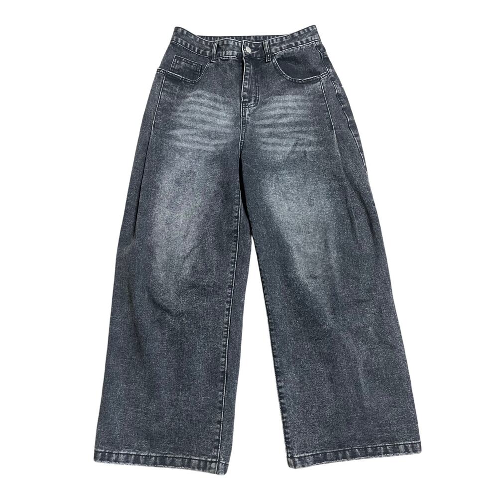 Women's Dark Grey Wide Leg Jeans